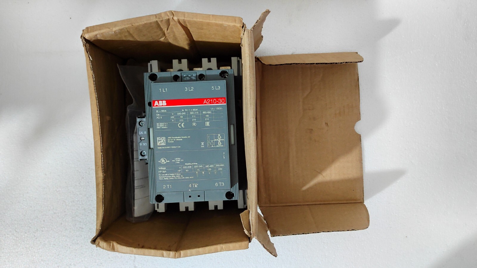 ABB a210-30-11-84 / A210-30-11-84 Contactor 220-230V 50Hz / 60Hz CAL18-11